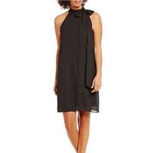 NWT CREMIEUX Black High Neck Tie Fabby Dress 6